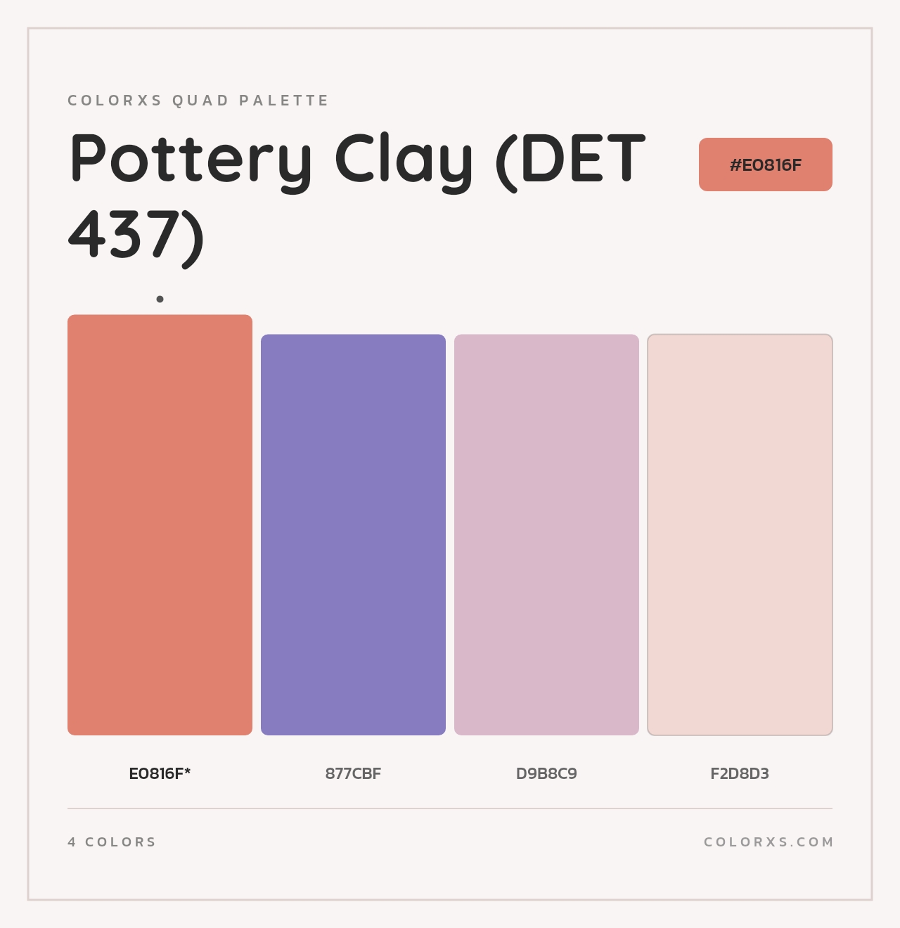 Pottery Clay (DET 437) - Colorxs Quad Palette