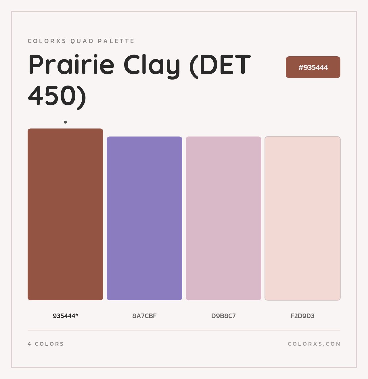 Prairie Clay (DET 450) - Colorxs Quad Palette