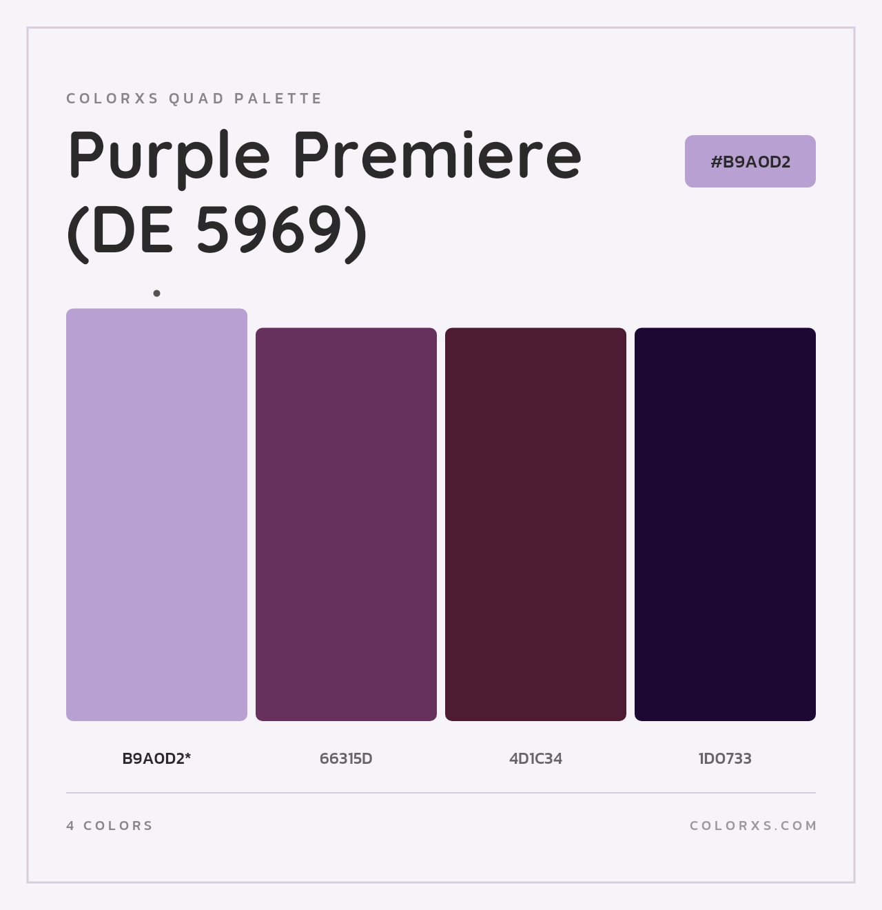 Purple Premiere (DE 5969) - Colorxs Quad Palette