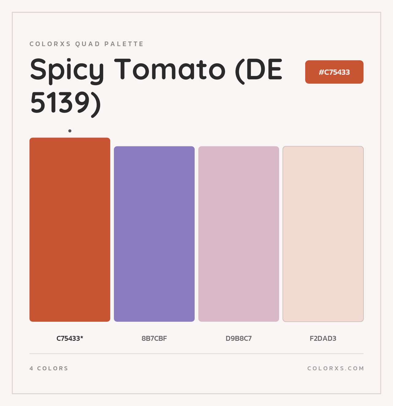 Spicy Tomato (DE 5139) - Colorxs Quad Palette