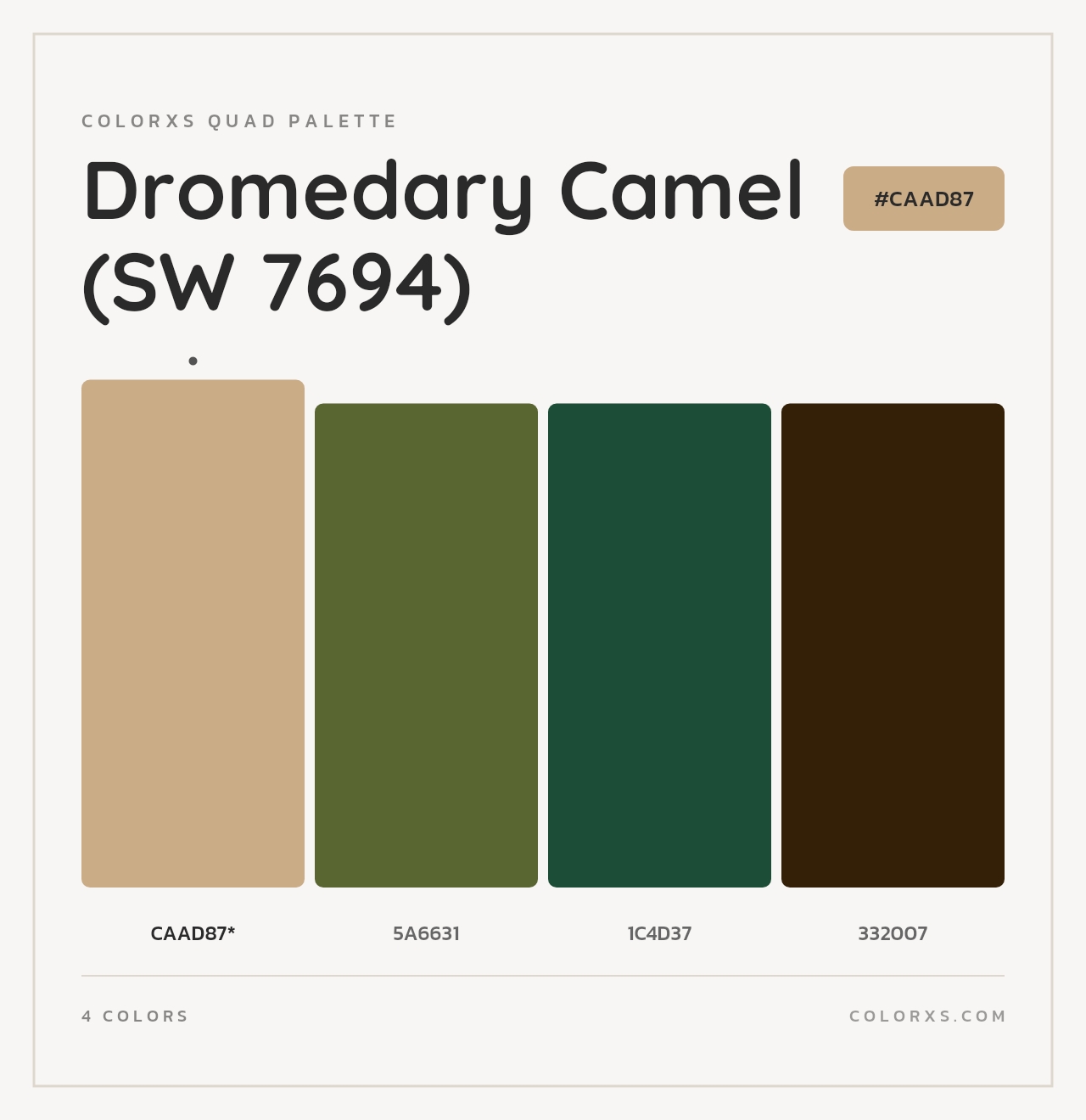 Dromedary Camel (SW 7694) - Colorxs Quad Palette