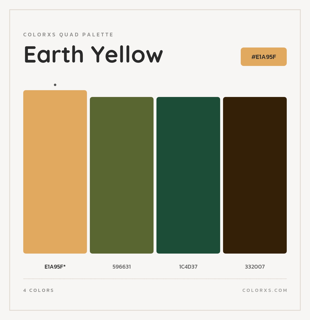 Earth Yellow - Colorxs Quad Palette