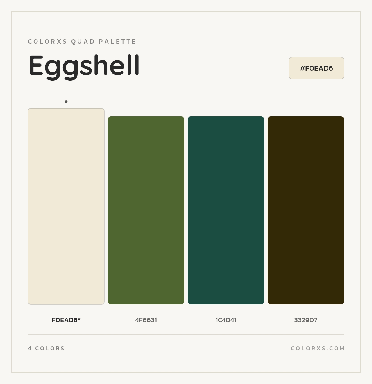 Eggshell - Colorxs Quad Palette