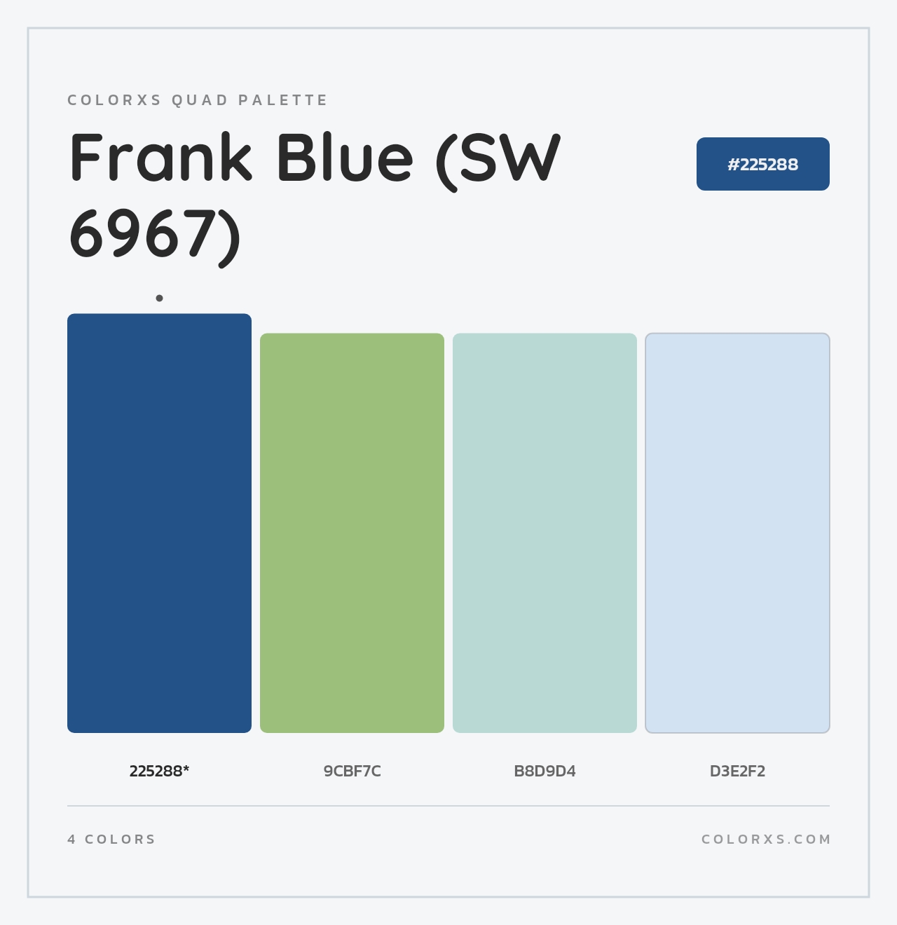 Frank Blue (SW 6967) - Colorxs Quad Palette