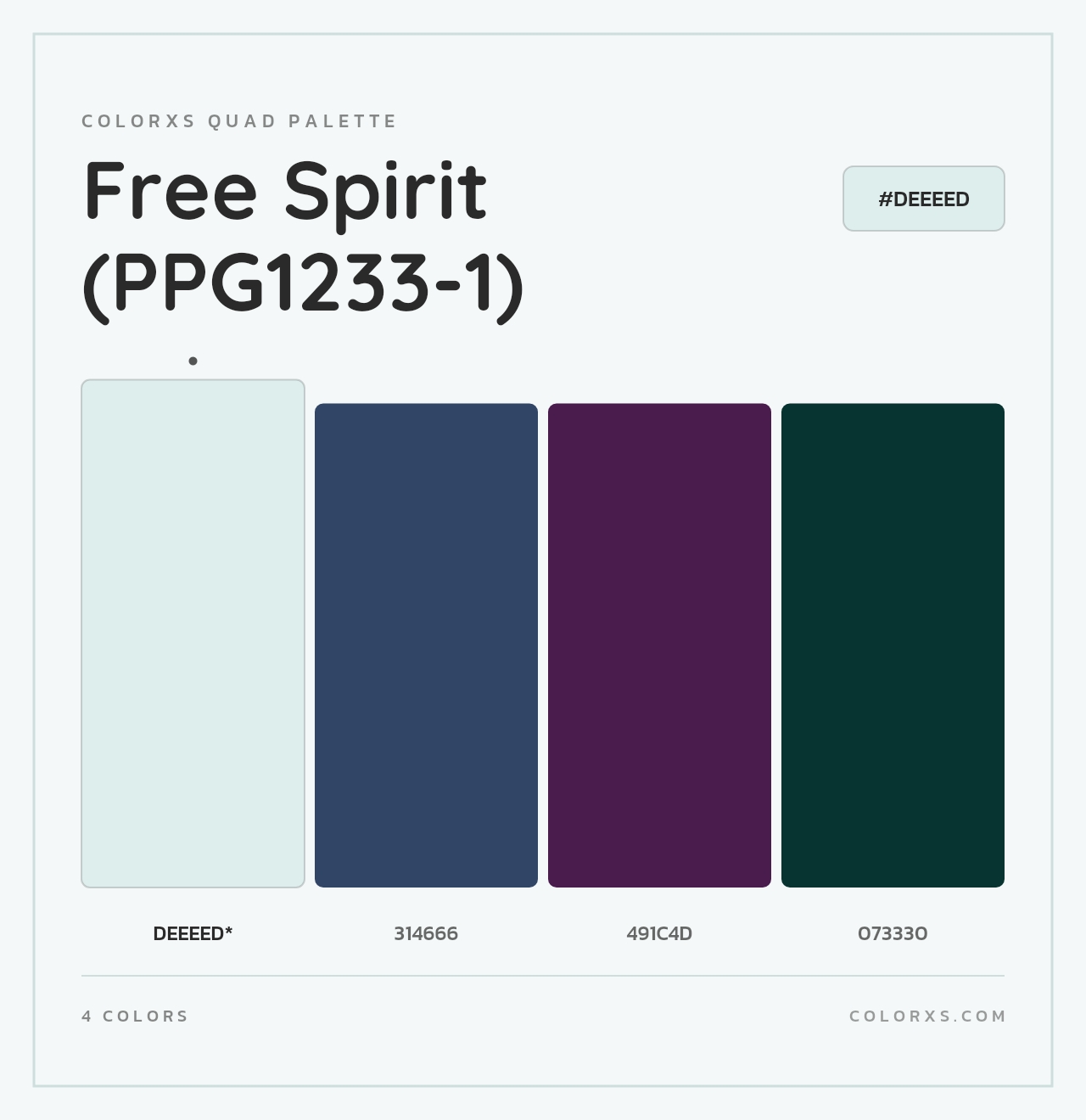 Free Spirit (PPG1233-1) - Colorxs Quad Palette