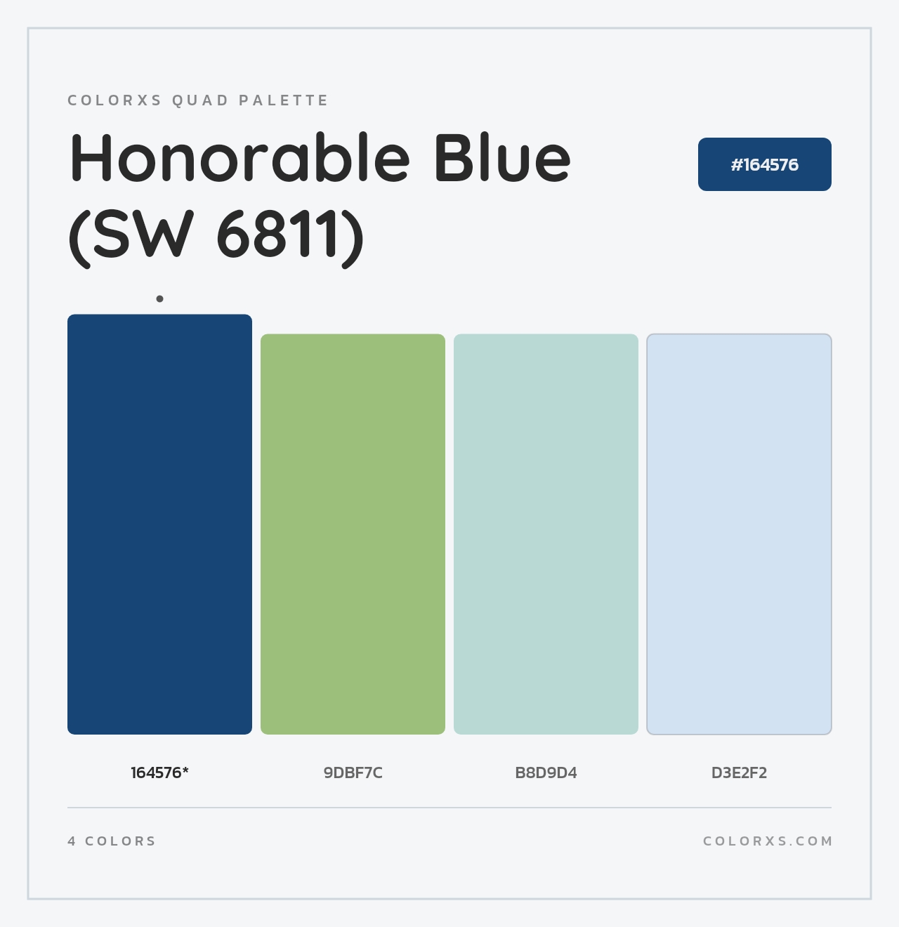 Honorable Blue (SW 6811) - Colorxs Quad Palette