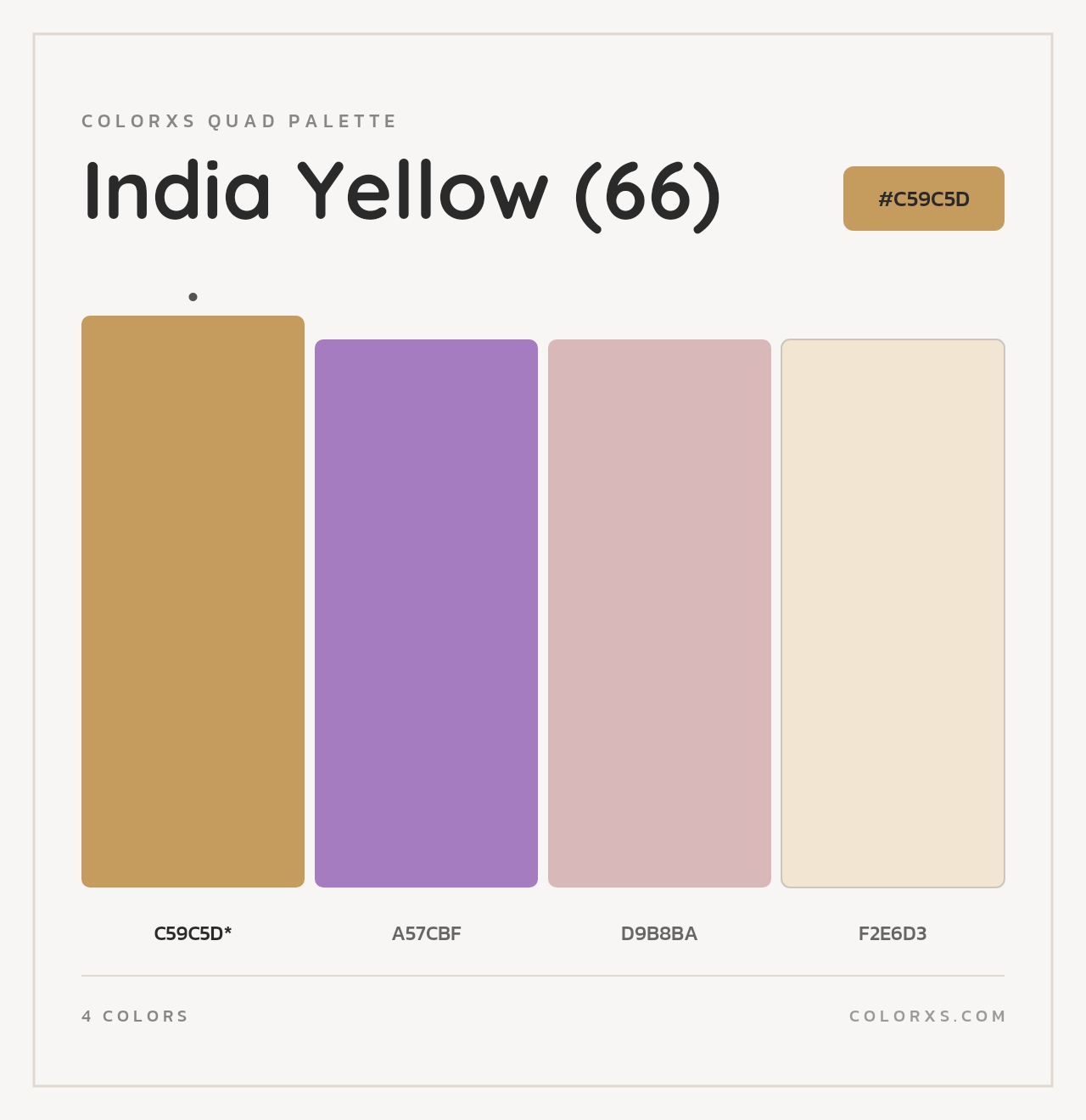 India Yellow (66) - Colorxs Quad Palette