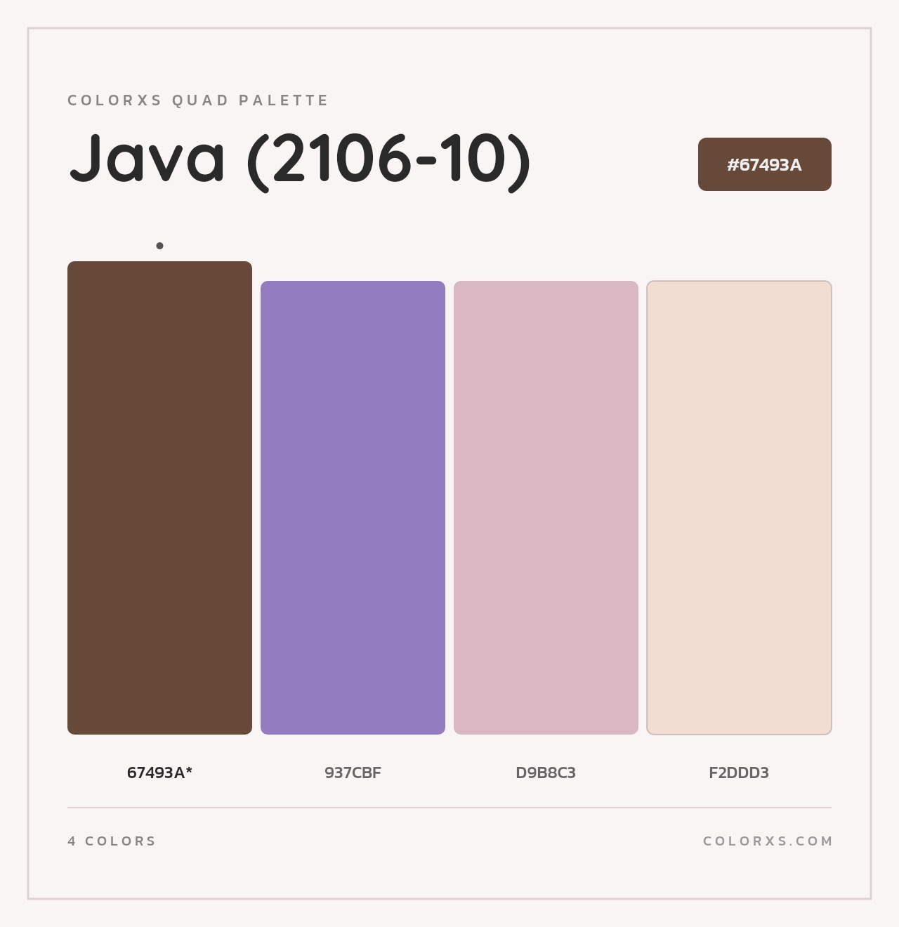 Java (2106-10) - Colorxs Quad Palette
