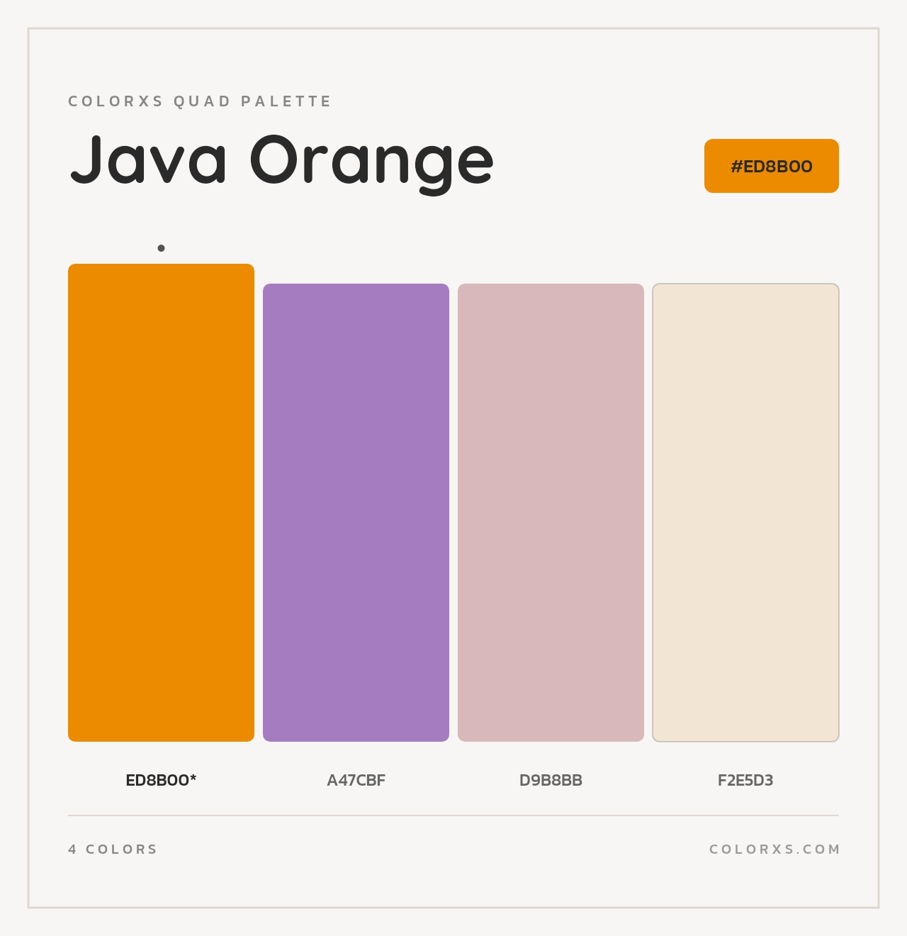 Java Orange - Colorxs Quad Palette