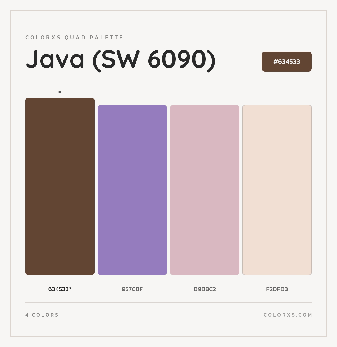 Java (SW 6090) - Colorxs Quad Palette