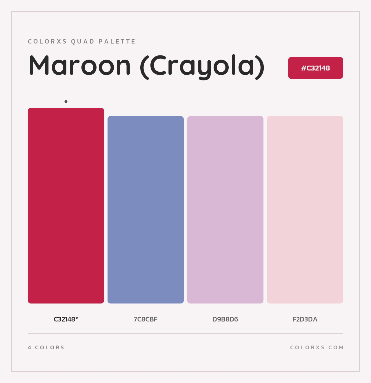 Maroon (Crayola) - Colorxs Quad Palette