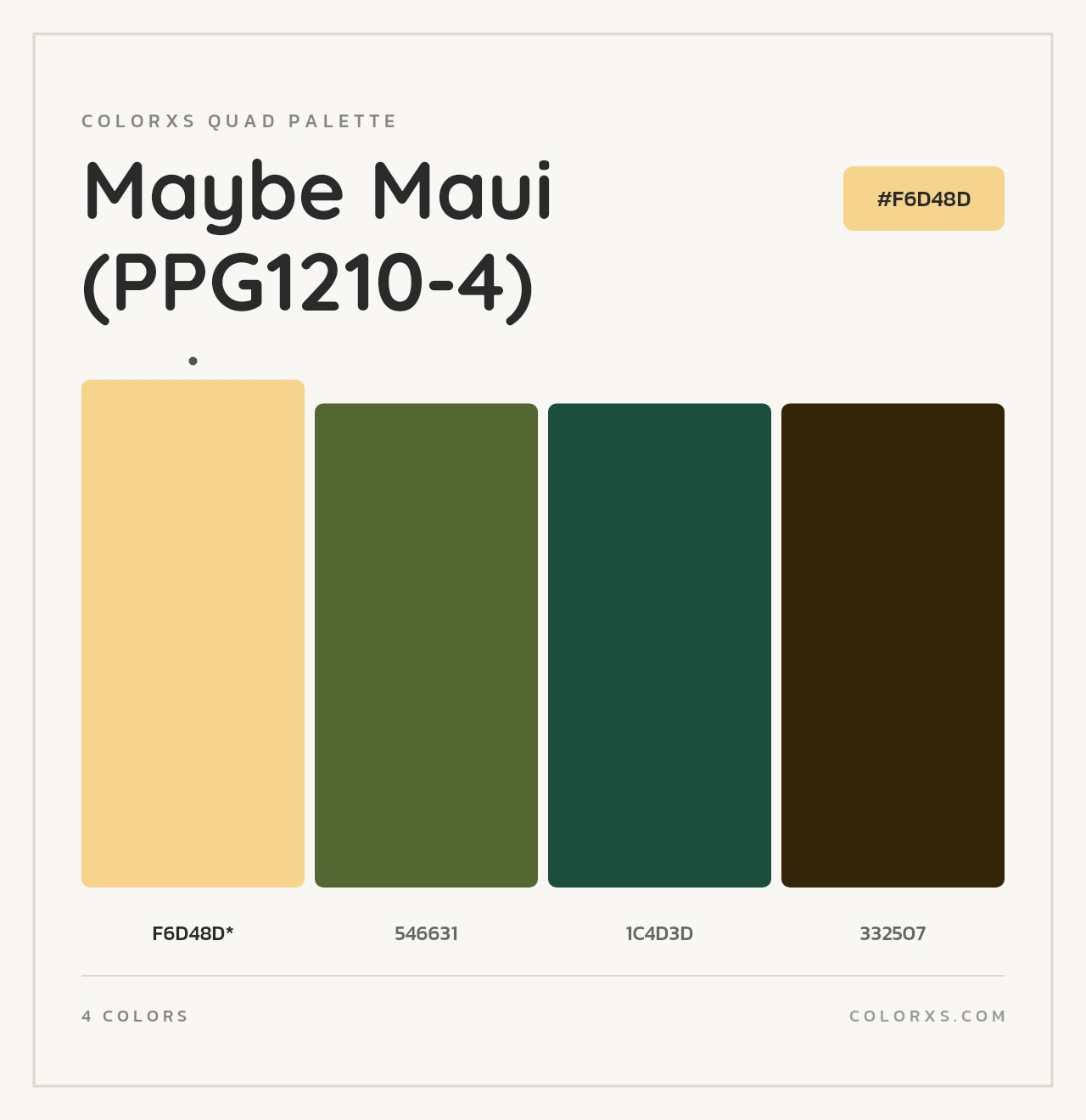Maybe Maui (PPG1210-4) - Colorxs Quad Palette