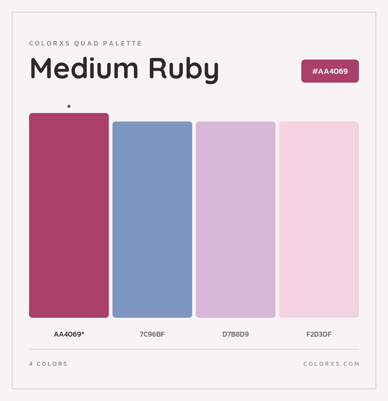Medium Ruby - Colorxs Quad Palette