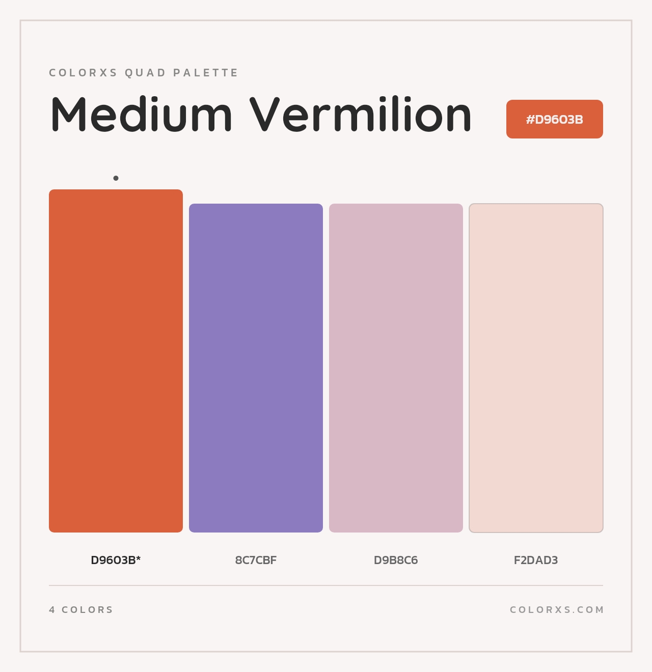 Medium Vermilion - Colorxs Quad Palette