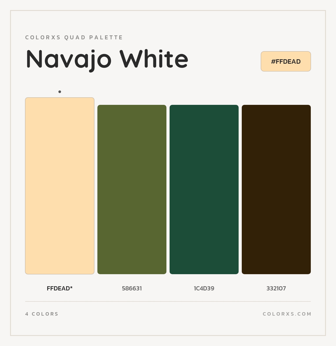 Navajo White - Colorxs Quad Palette