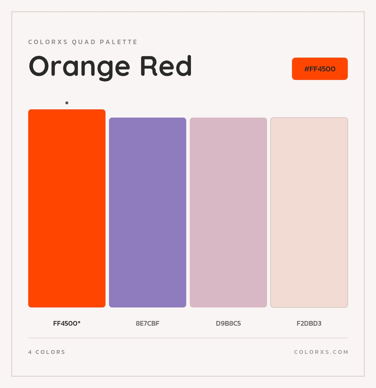 Orange Red - Colorxs Quad Palette