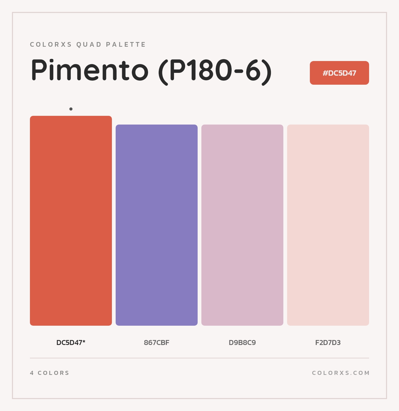 Pimento (P180-6) - Colorxs Quad Palette