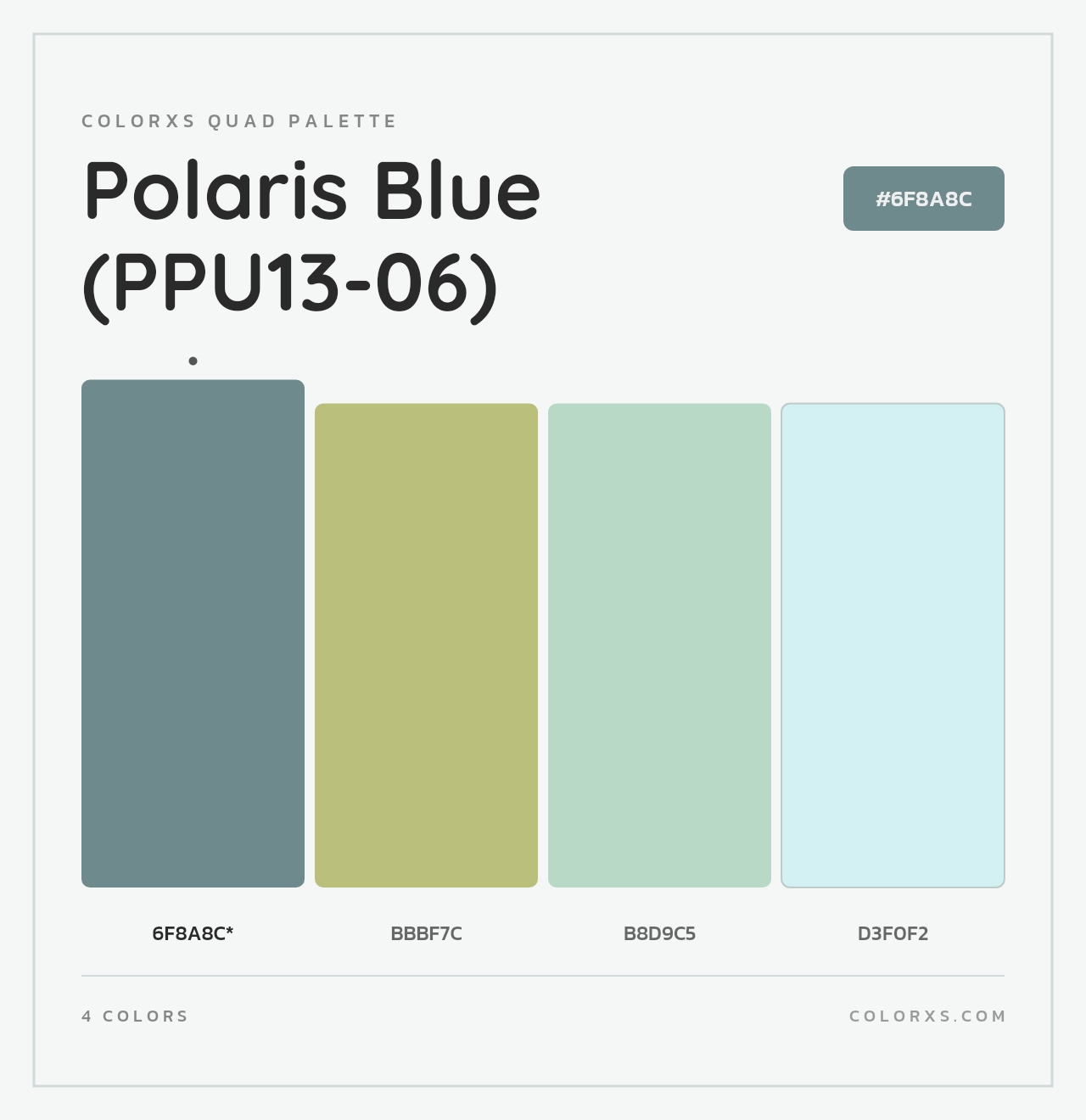 Polaris Blue (PPU13-06) - Colorxs Quad Palette