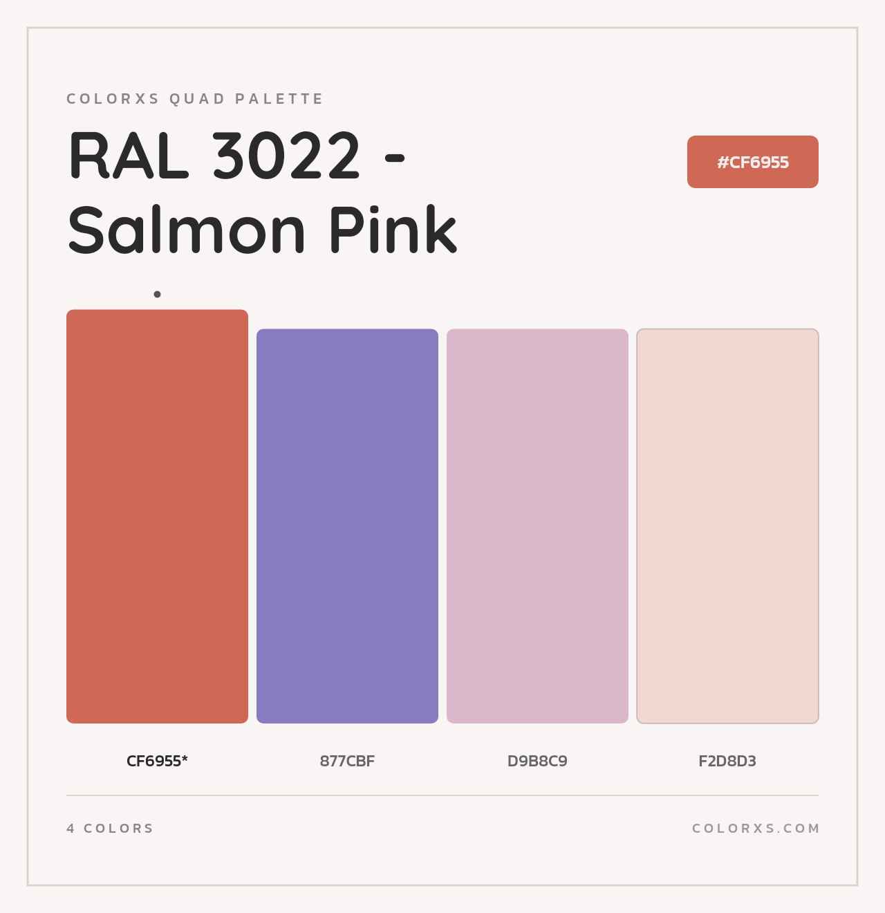 RAL 3022 - Salmon Pink - Colorxs Quad Palette