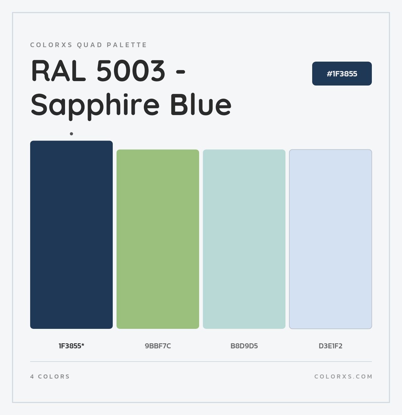 RAL 5003 - Sapphire Blue - Colorxs Quad Palette