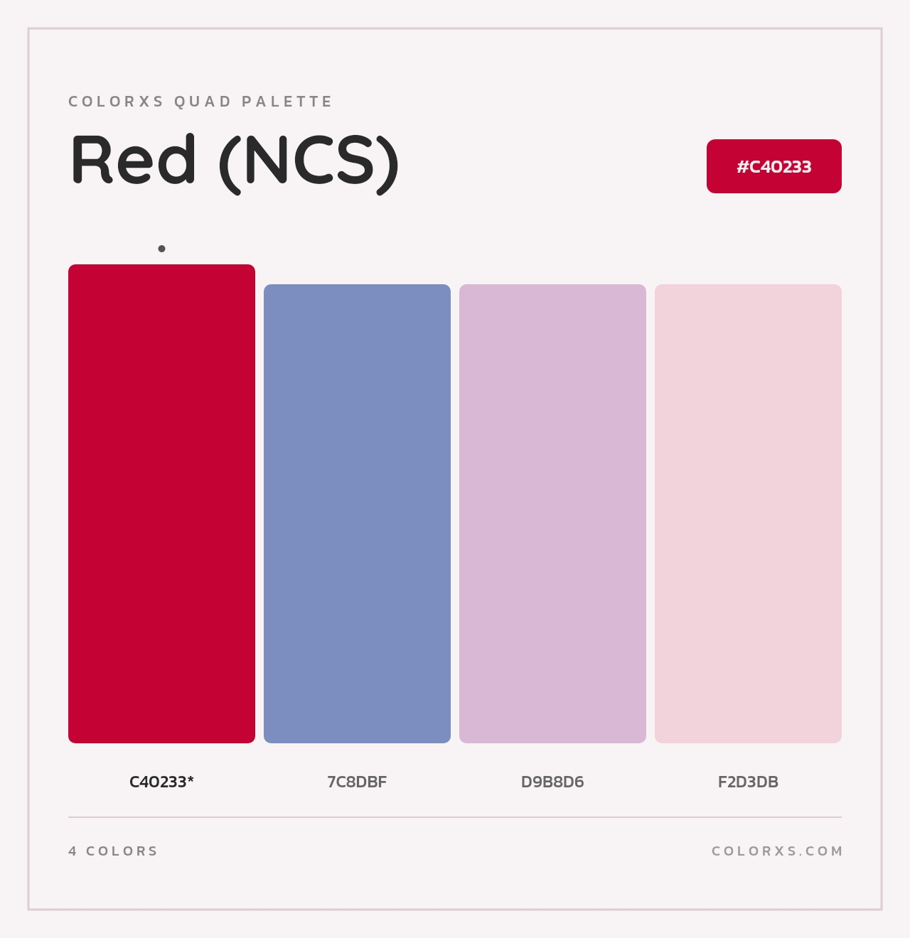 Red (NCS) - Colorxs Quad Palette
