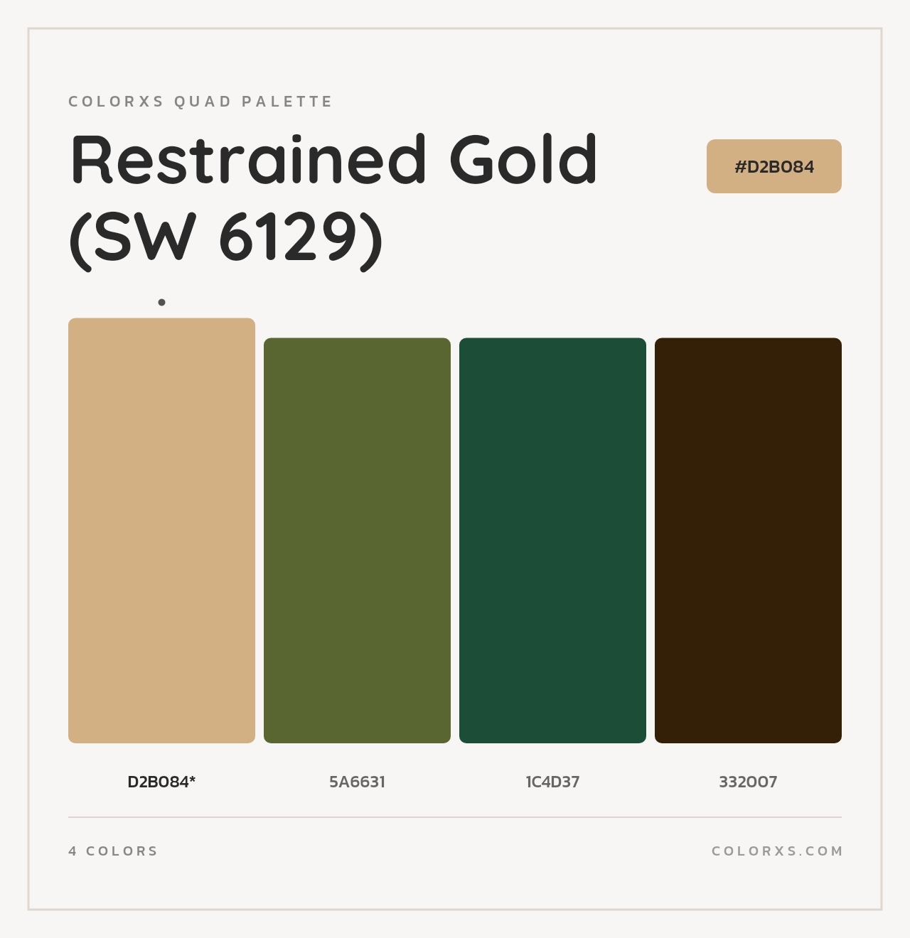 Restrained Gold (SW 6129) - Colorxs Quad Palette