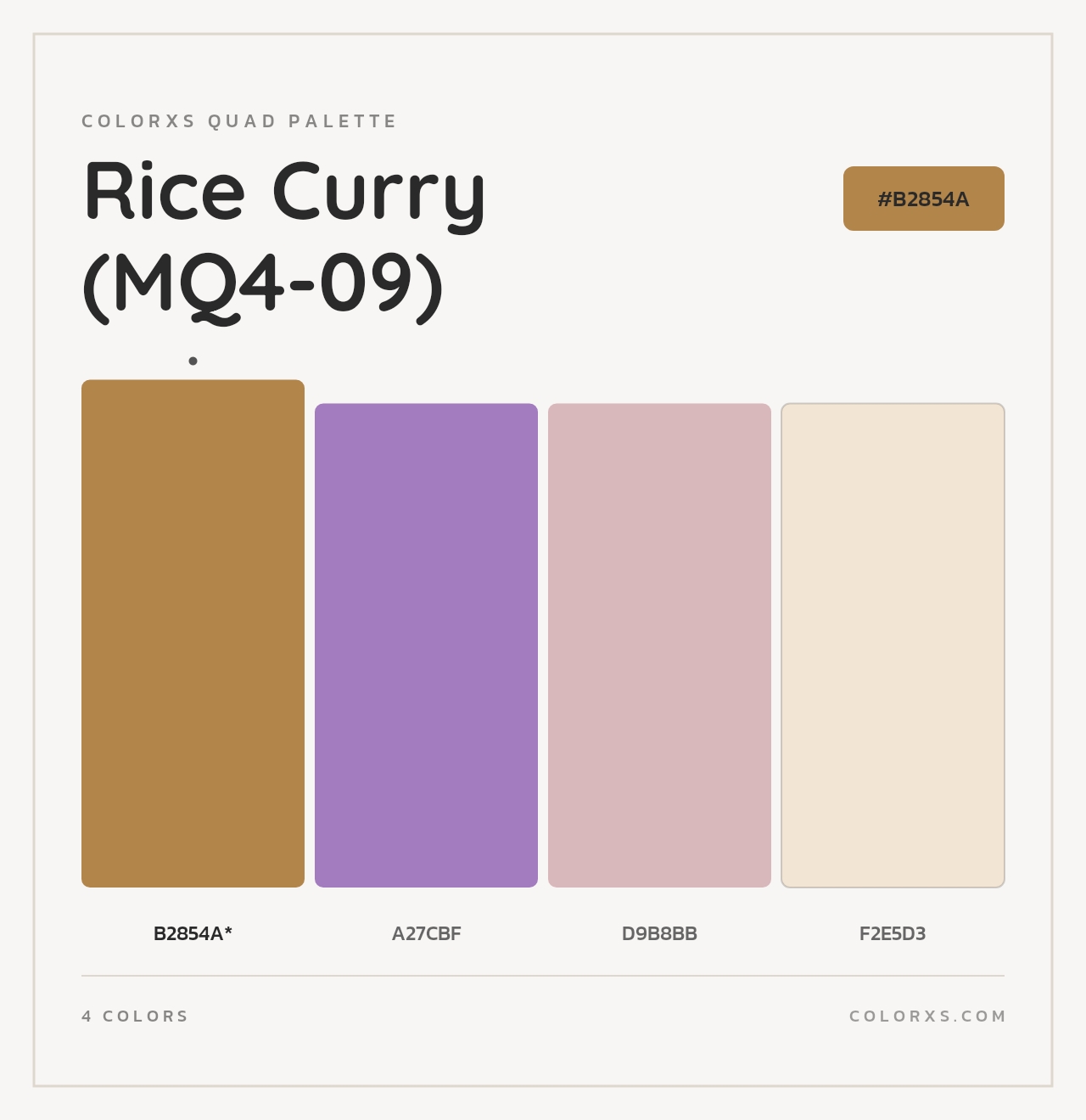 Rice Curry (MQ4-09) - Colorxs Quad Palette