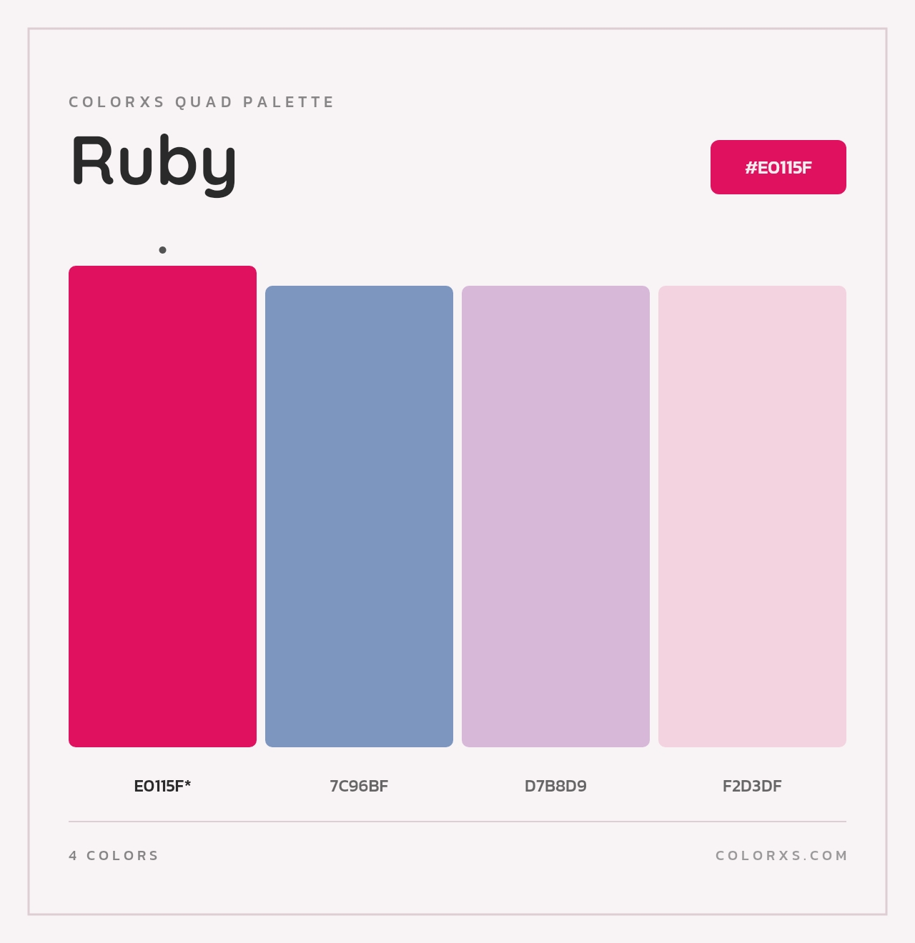 Ruby - Colorxs Quad Palette
