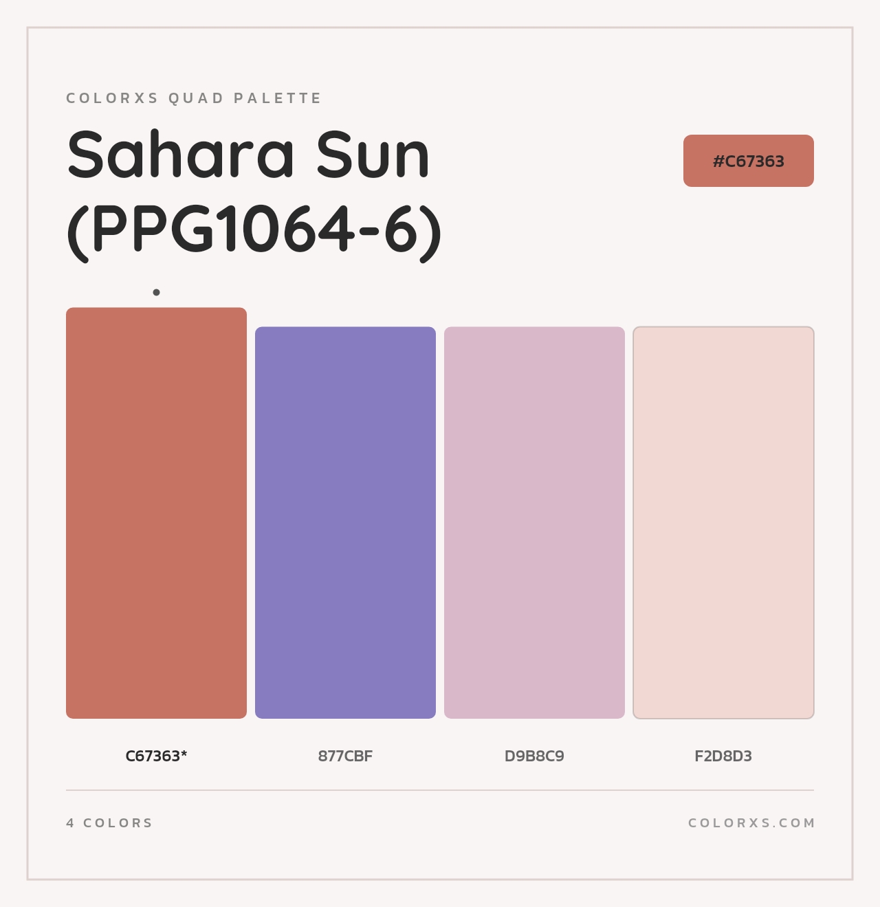 Sahara Sun (PPG1064-6) - Colorxs Quad Palette