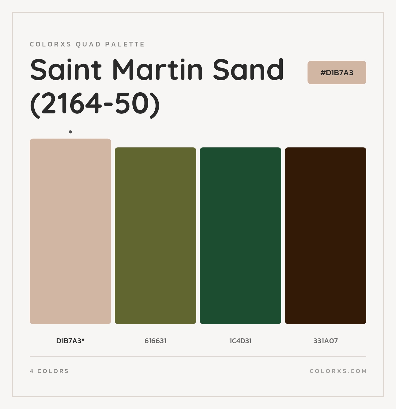 Saint Martin Sand (2164-50) - Colorxs Quad Palette