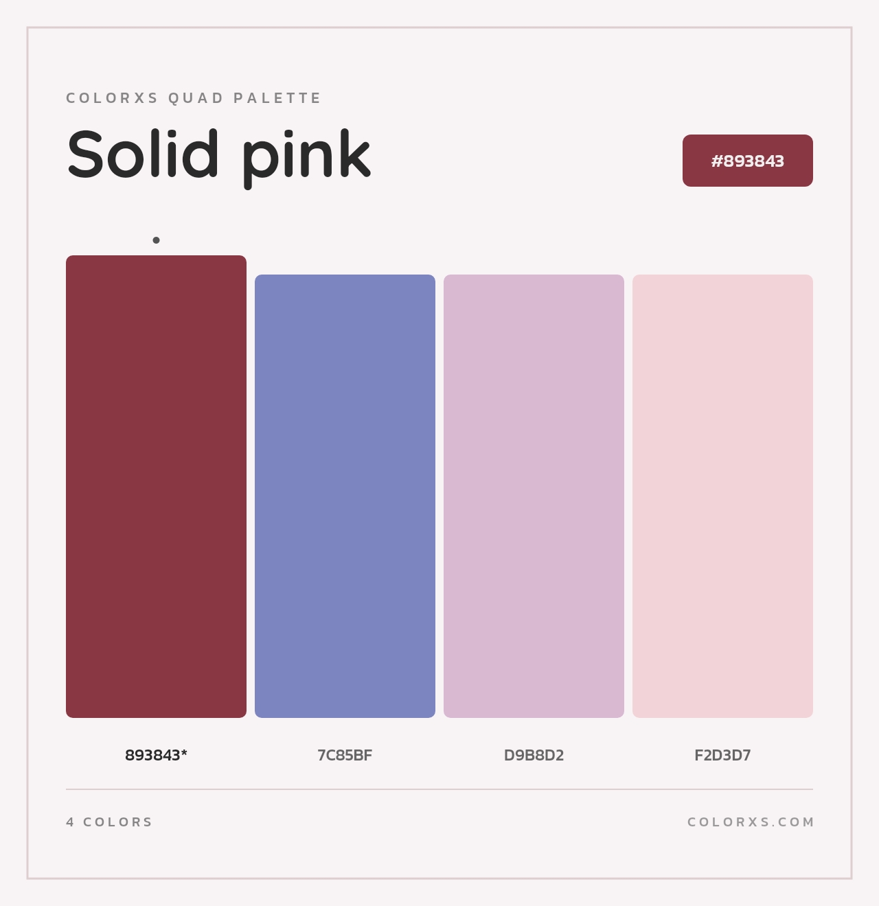 Solid pink - Colorxs Quad Palette