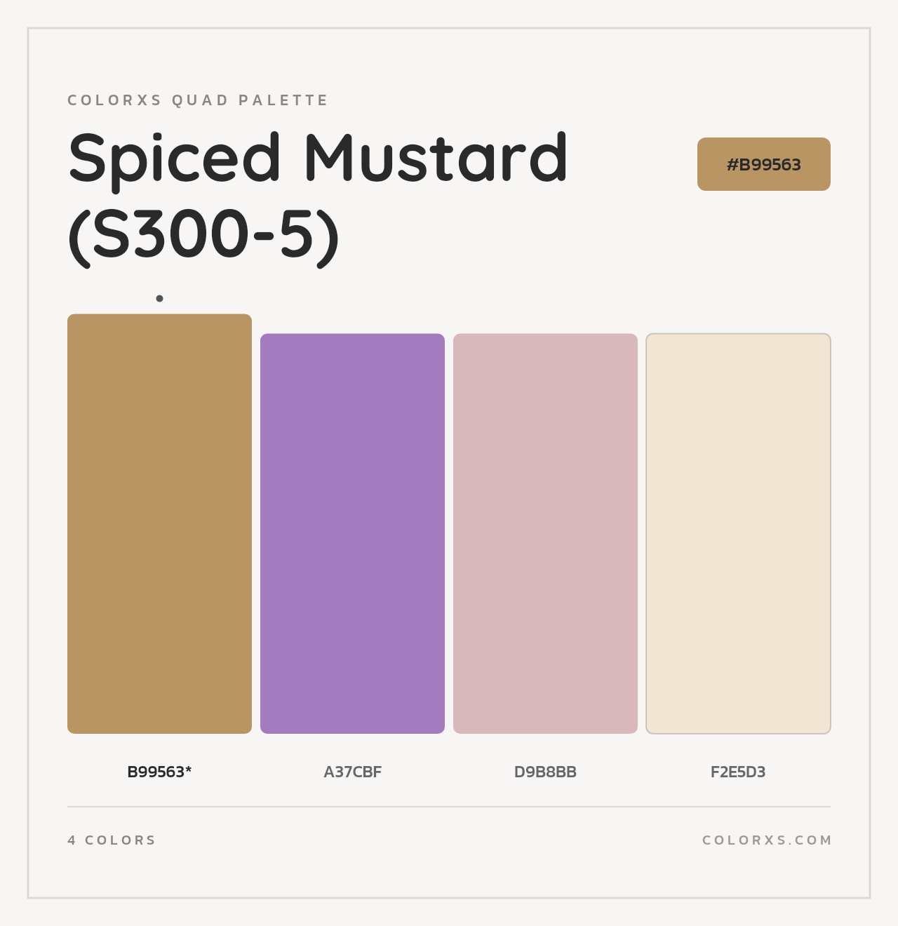 Spiced Mustard (S300-5) - Colorxs Quad Palette