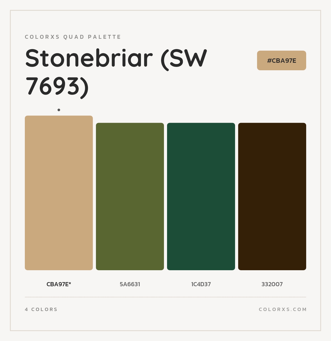 Stonebriar (SW 7693) - Colorxs Quad Palette