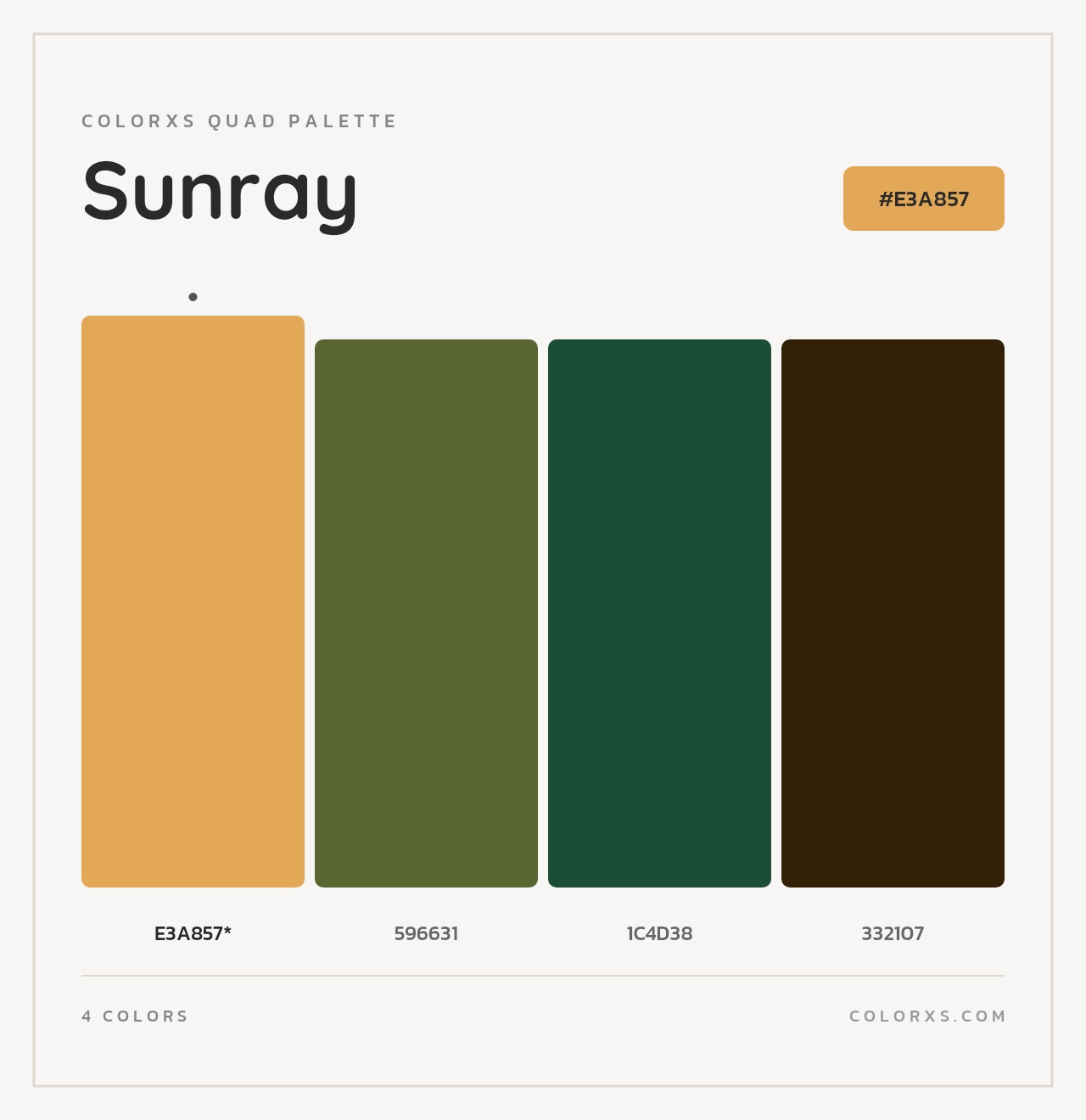 Sunray - Colorxs Quad Palette