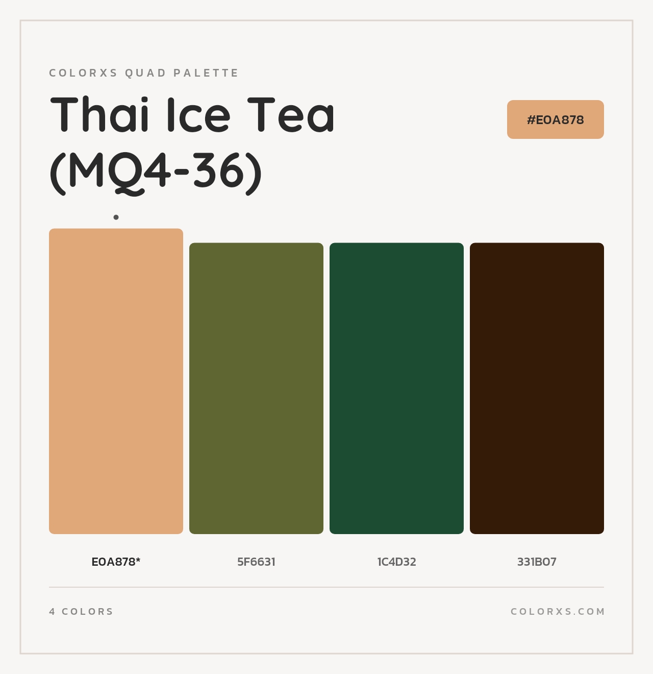 Thai Ice Tea (MQ4-36) - Colorxs Quad Palette