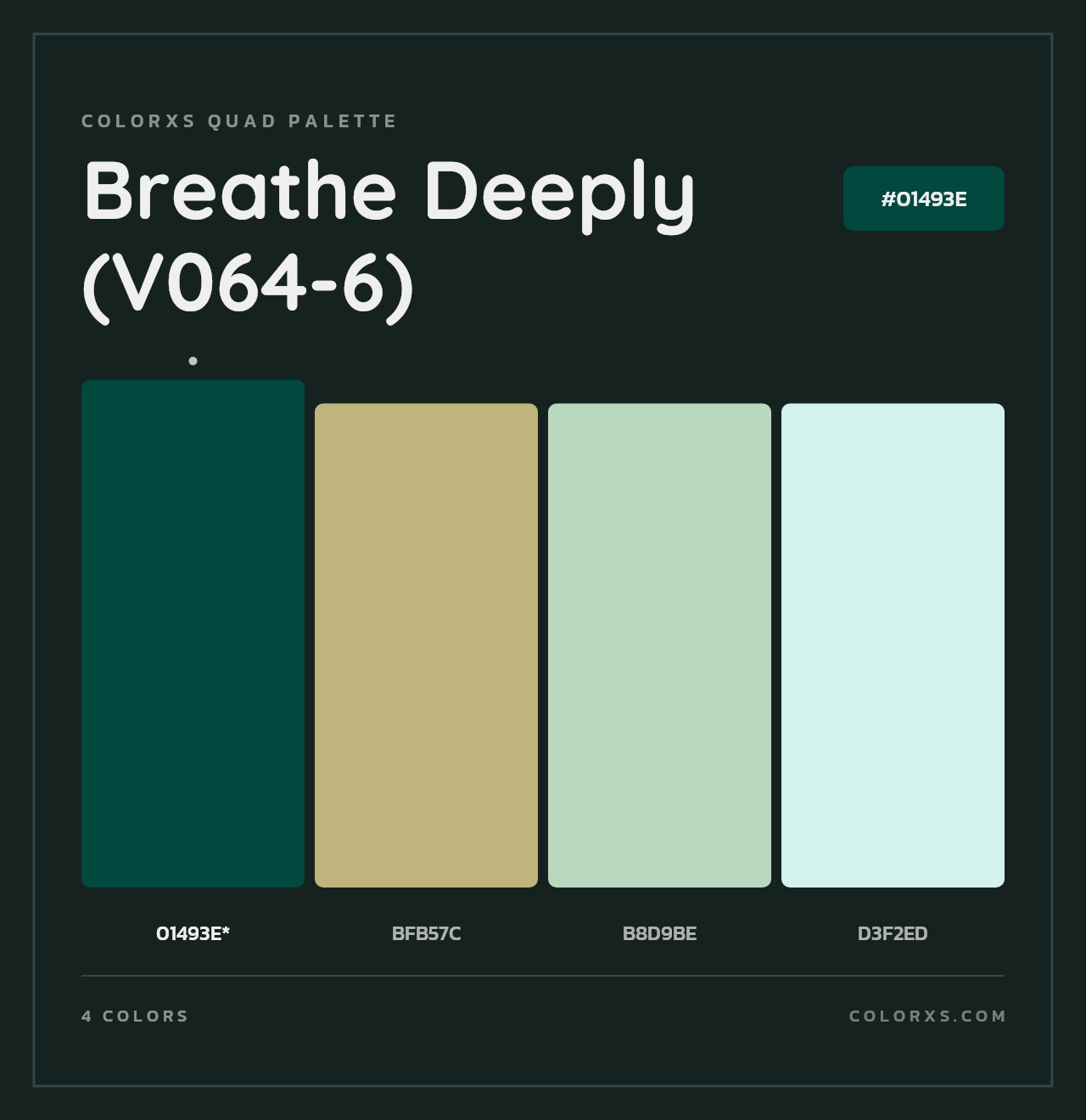 Breathe Deeply (V064-6) - Colorxs Quad Palette