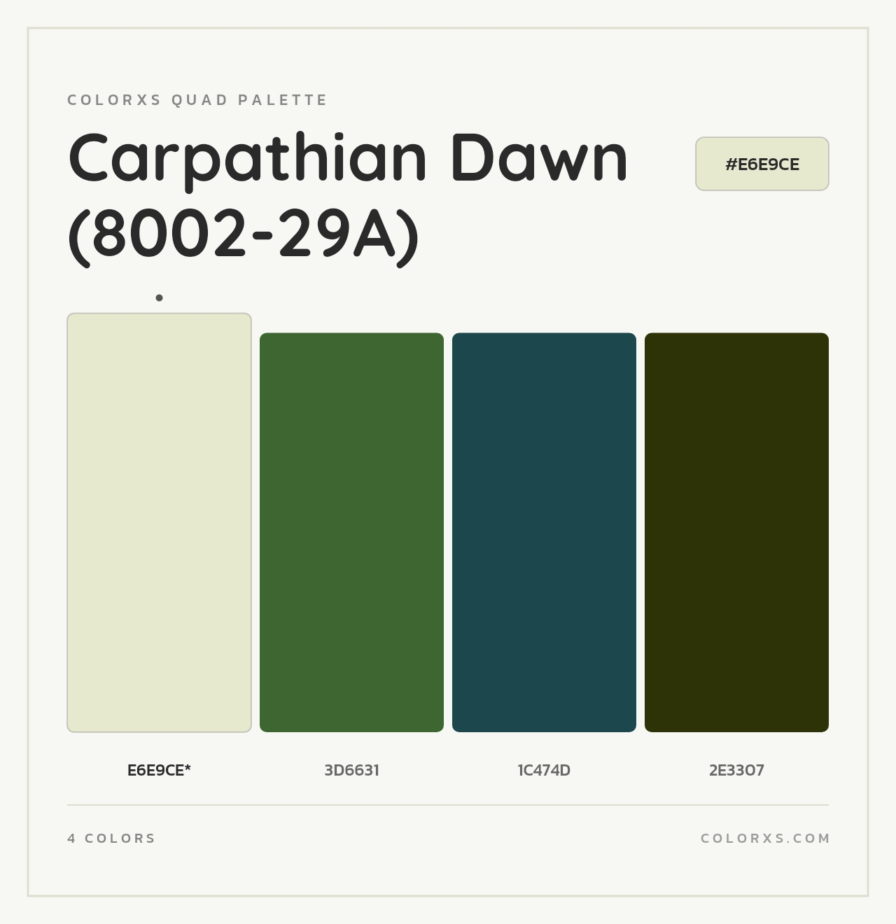 Carpathian Dawn (8002-29A) - Colorxs Quad Palette