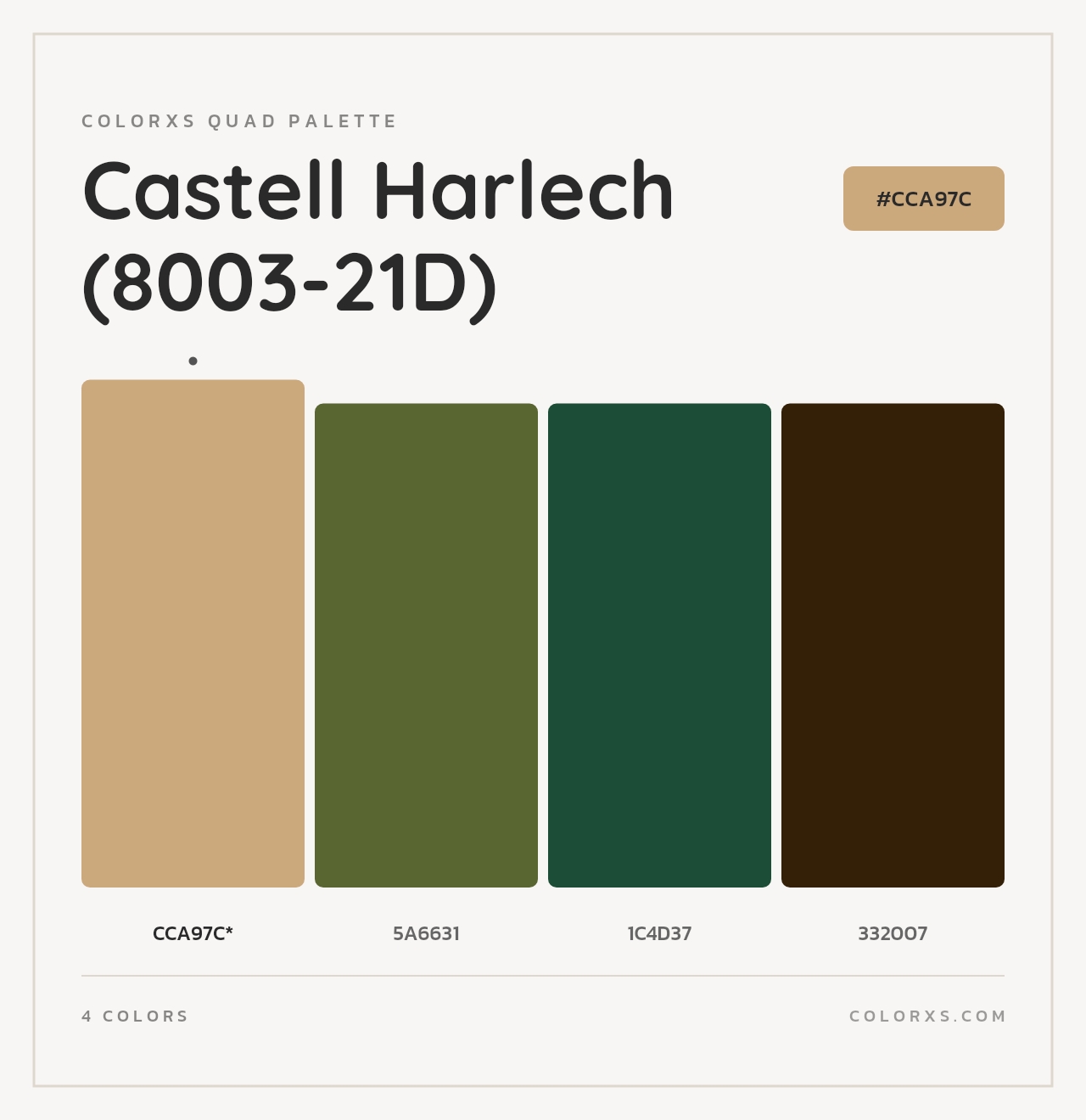 Castell Harlech (8003-21D) - Colorxs Quad Palette