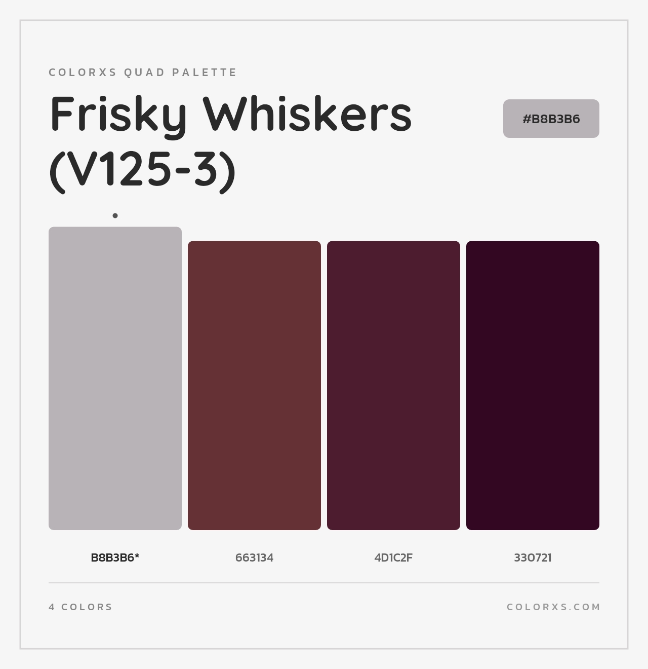 Frisky Whiskers (V125-3) - Colorxs Quad Palette