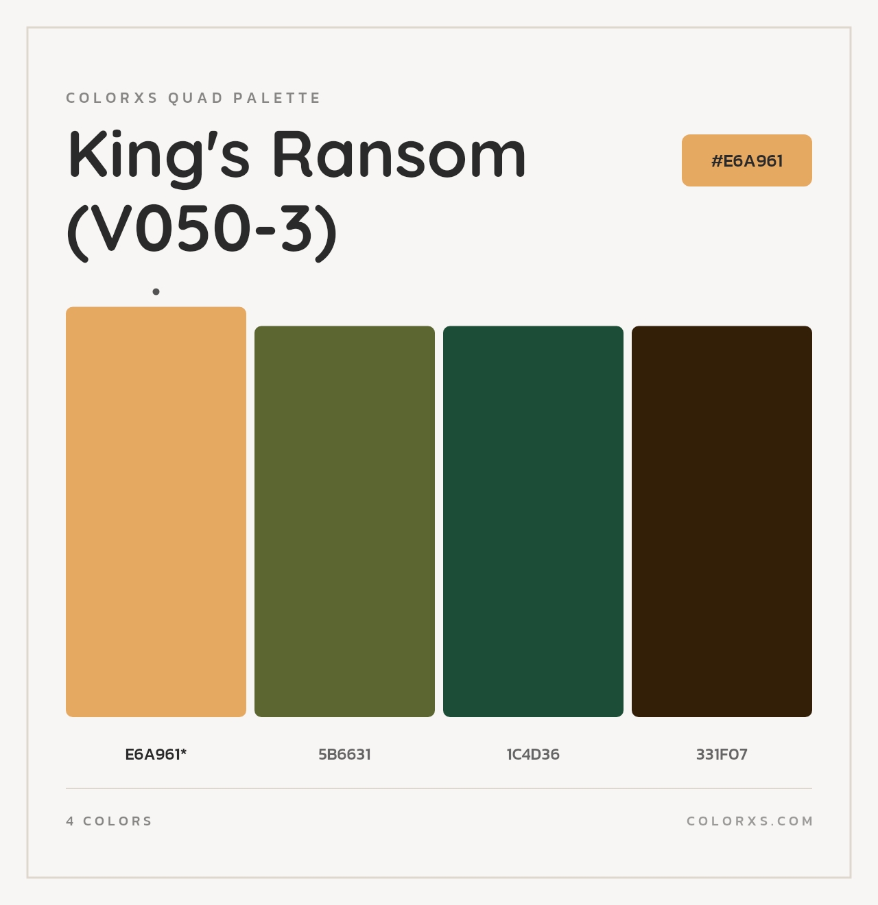 King's Ransom (V050-3) - Colorxs Quad Palette