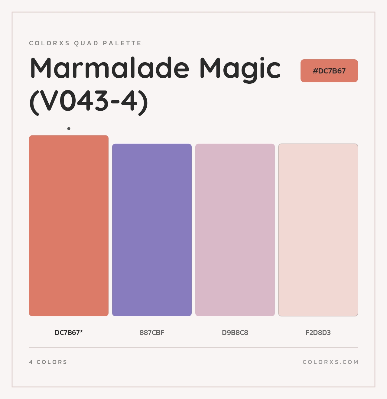 Marmalade Magic (V043-4) - Colorxs Quad Palette