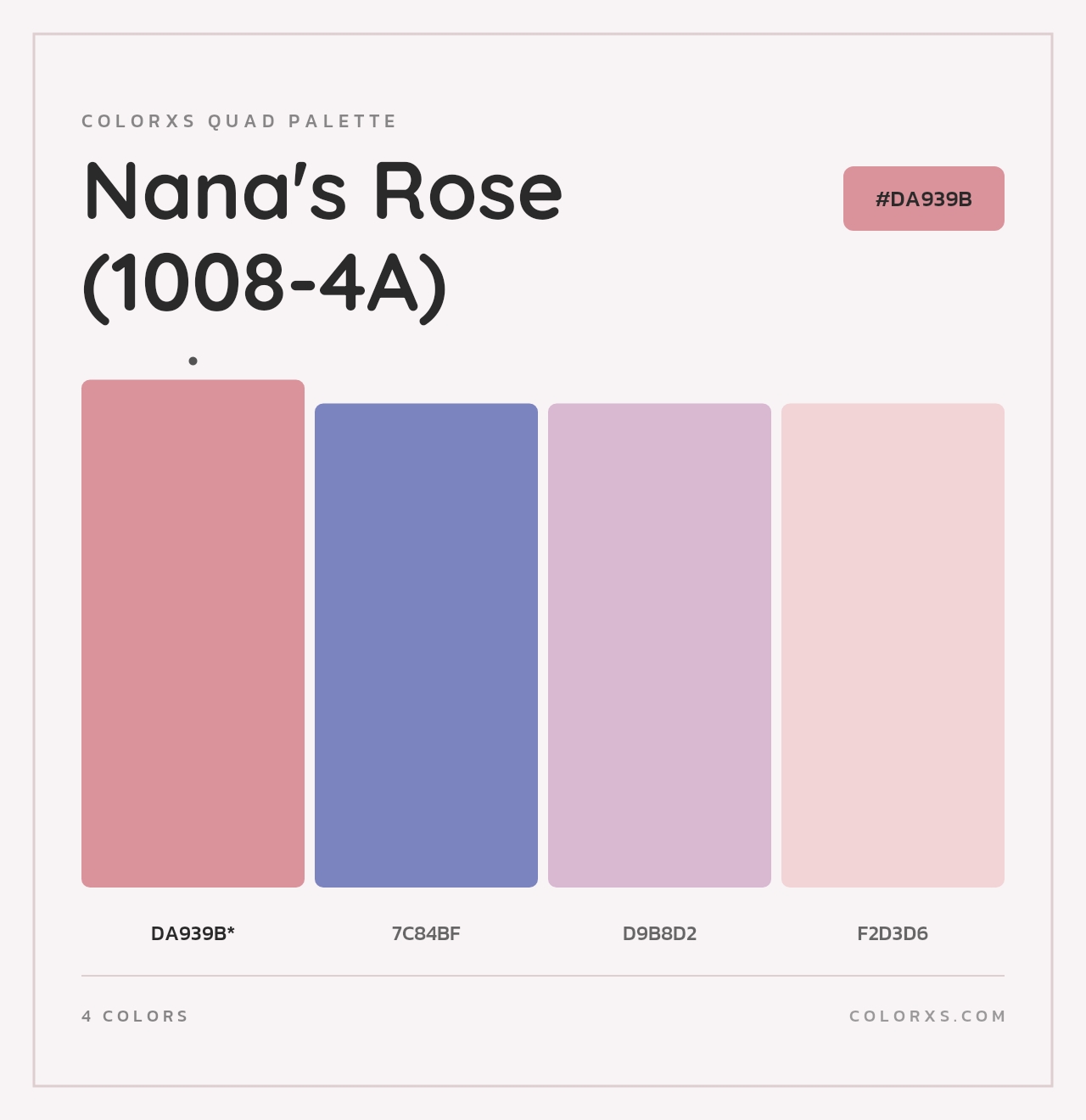 Nana's Rose (1008-4A) - Colorxs Quad Palette