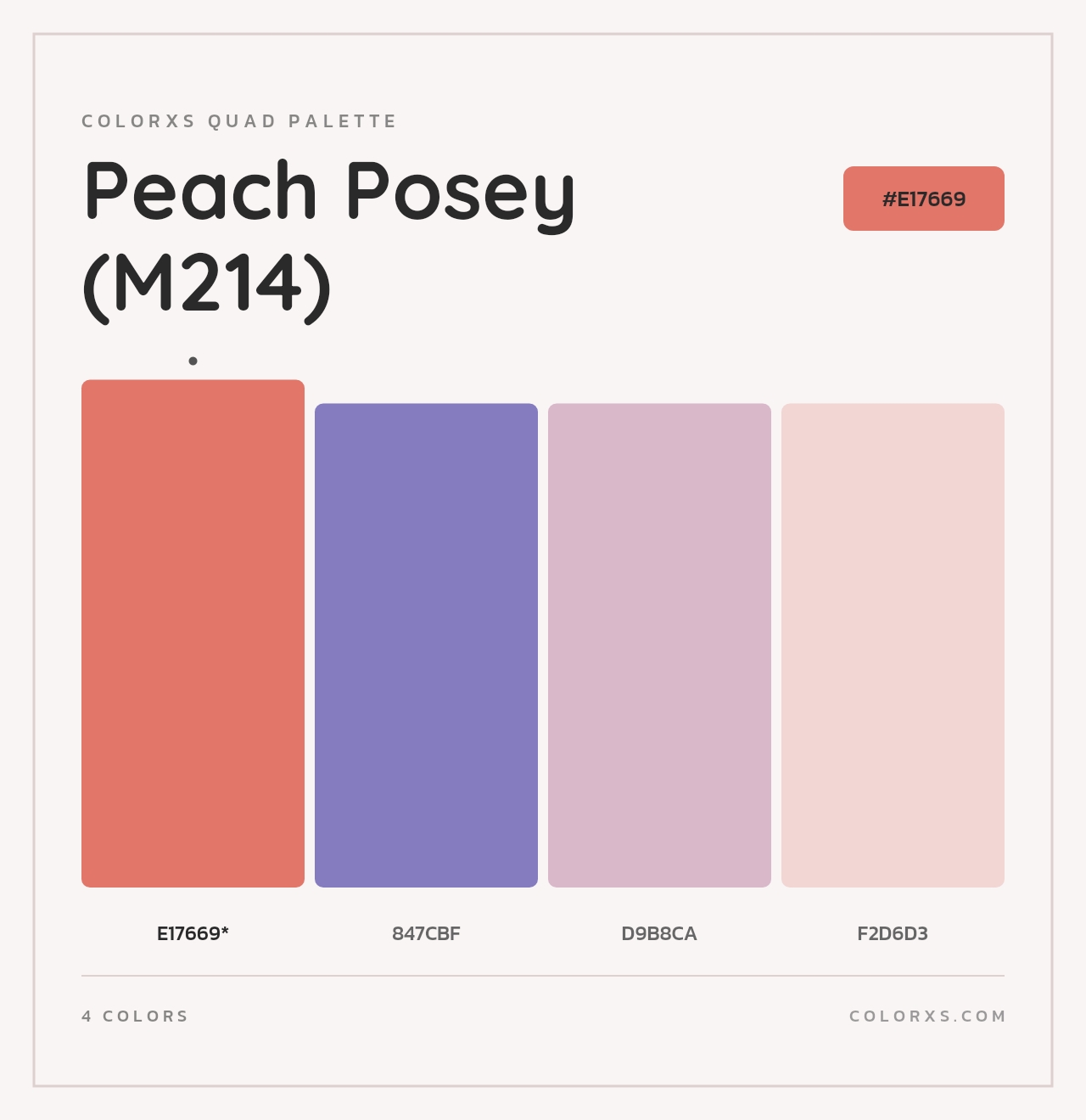 Peach Posey (M214) - Colorxs Quad Palette