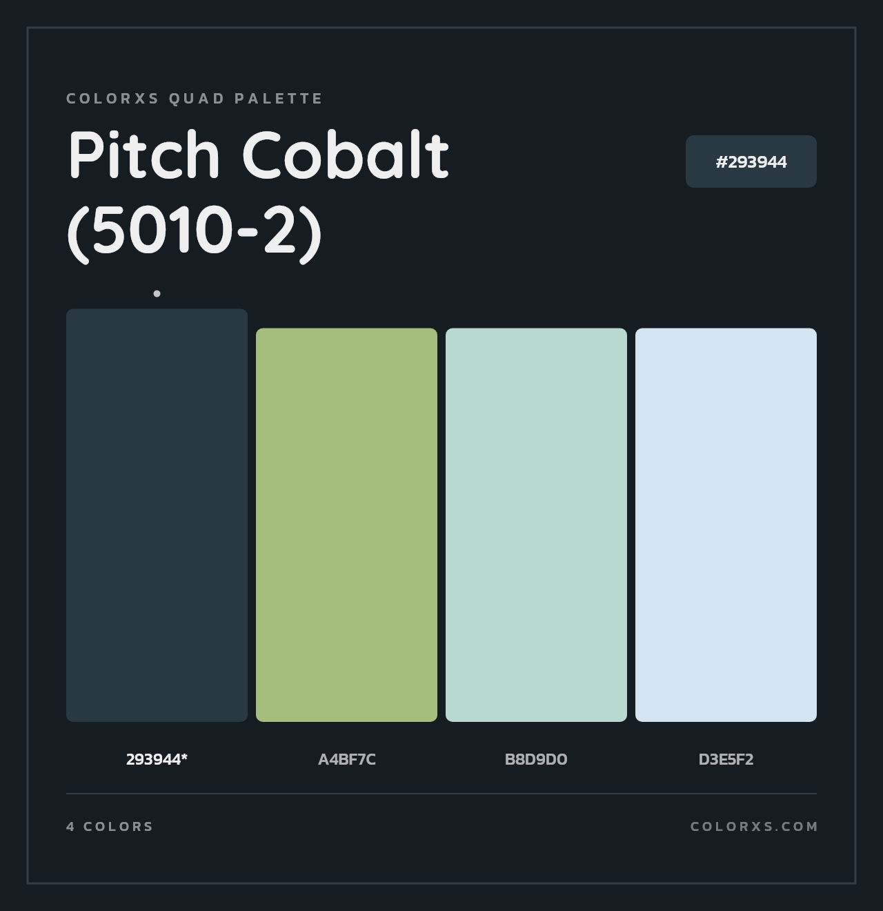 Pitch Cobalt (5010-2) - Colorxs Quad Palette