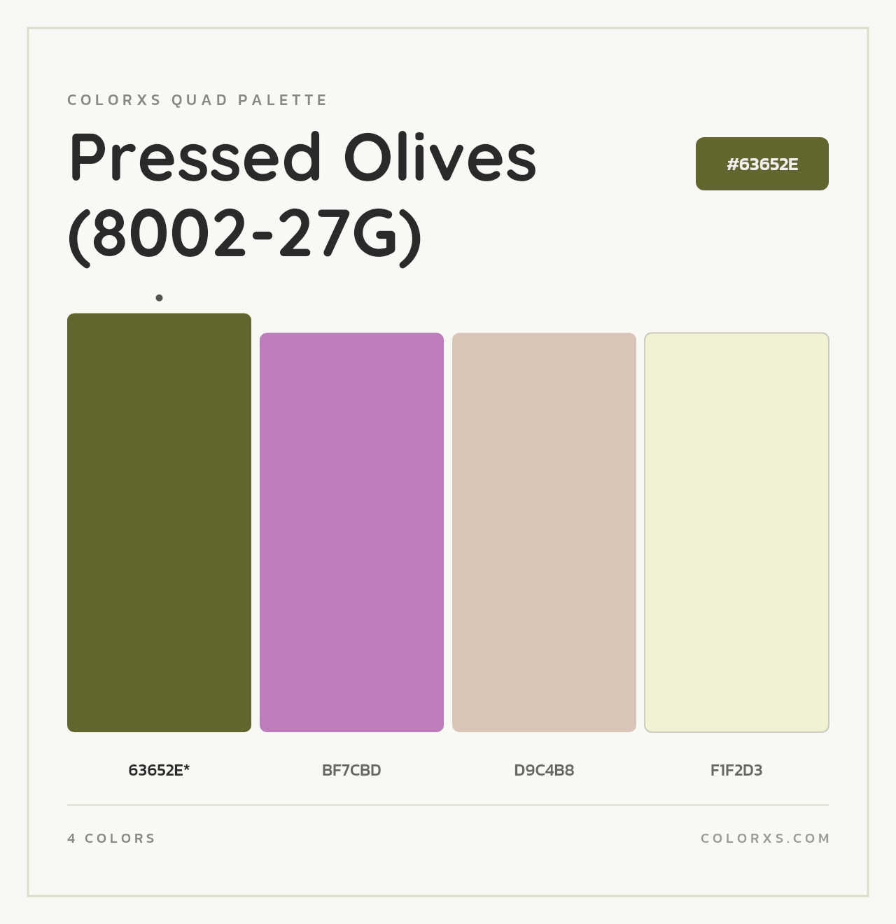 Pressed Olives (8002-27G) - Colorxs Quad Palette