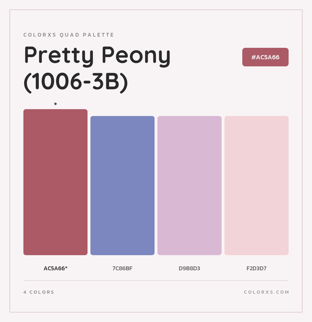 Pretty Peony (1006-3B) - Colorxs Quad Palette