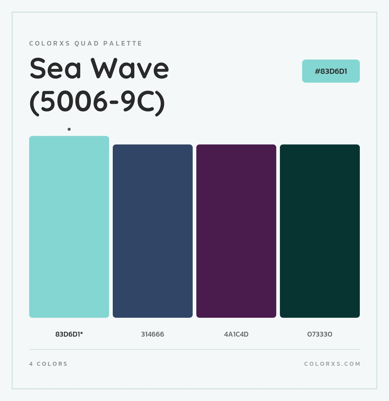 Sea Wave (5006-9C) - Colorxs Quad Palette
