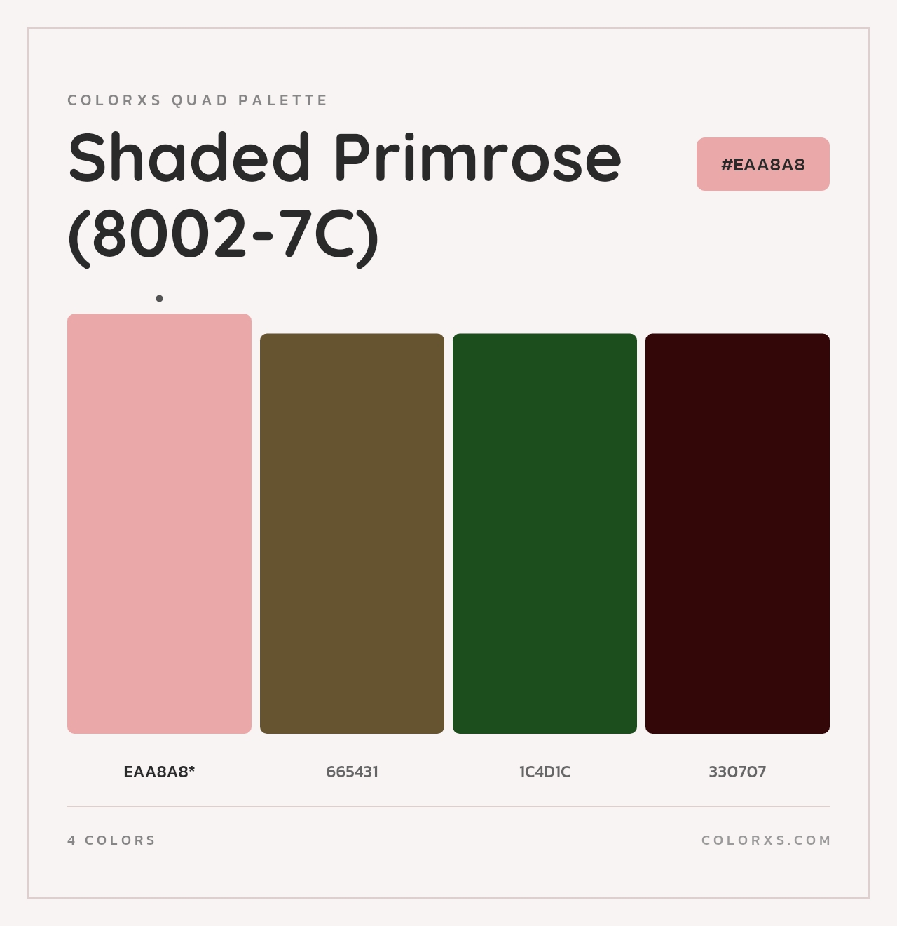Shaded Primrose (8002-7C) - Colorxs Quad Palette