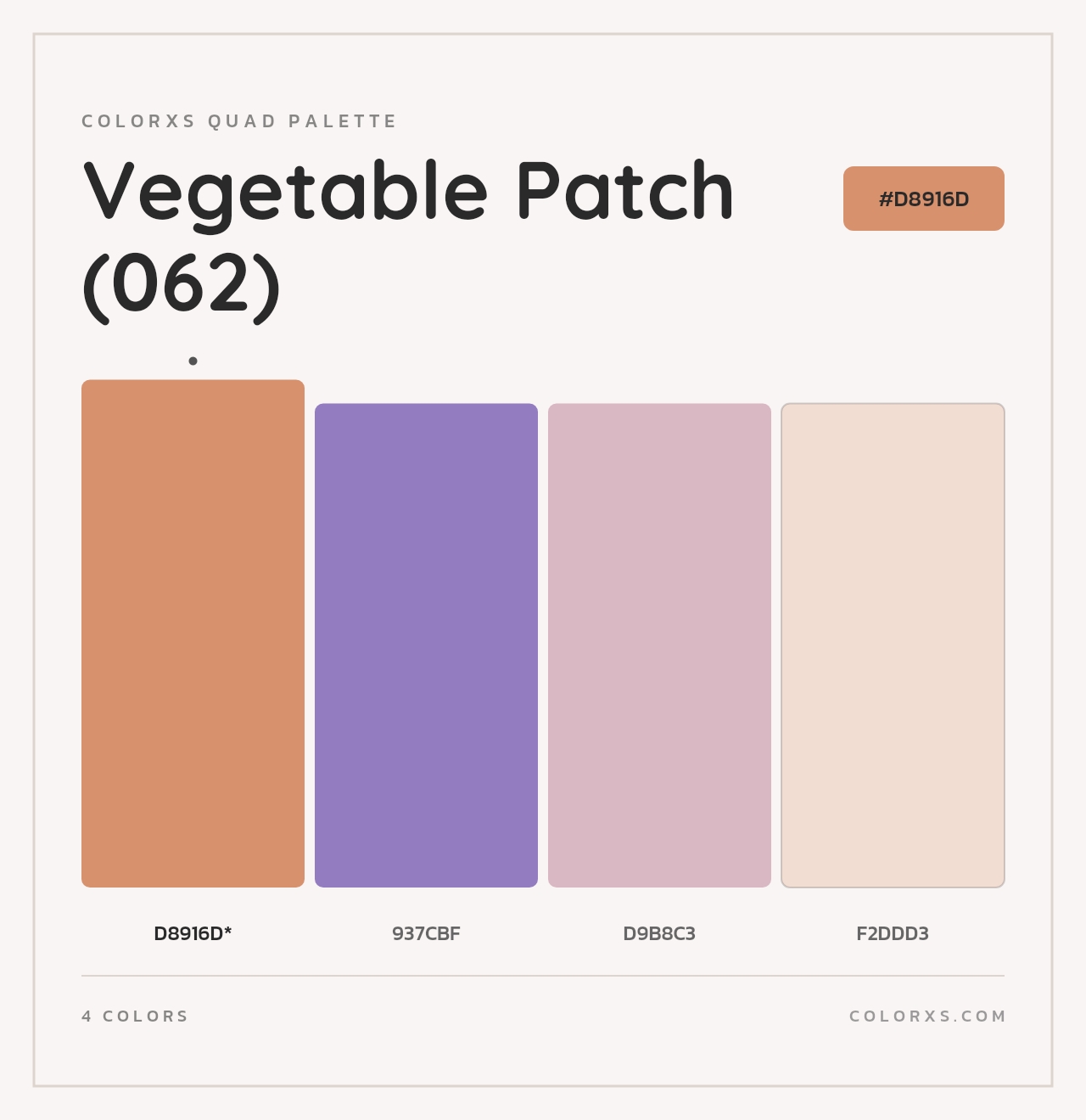 Vegetable Patch (062) - Colorxs Quad Palette