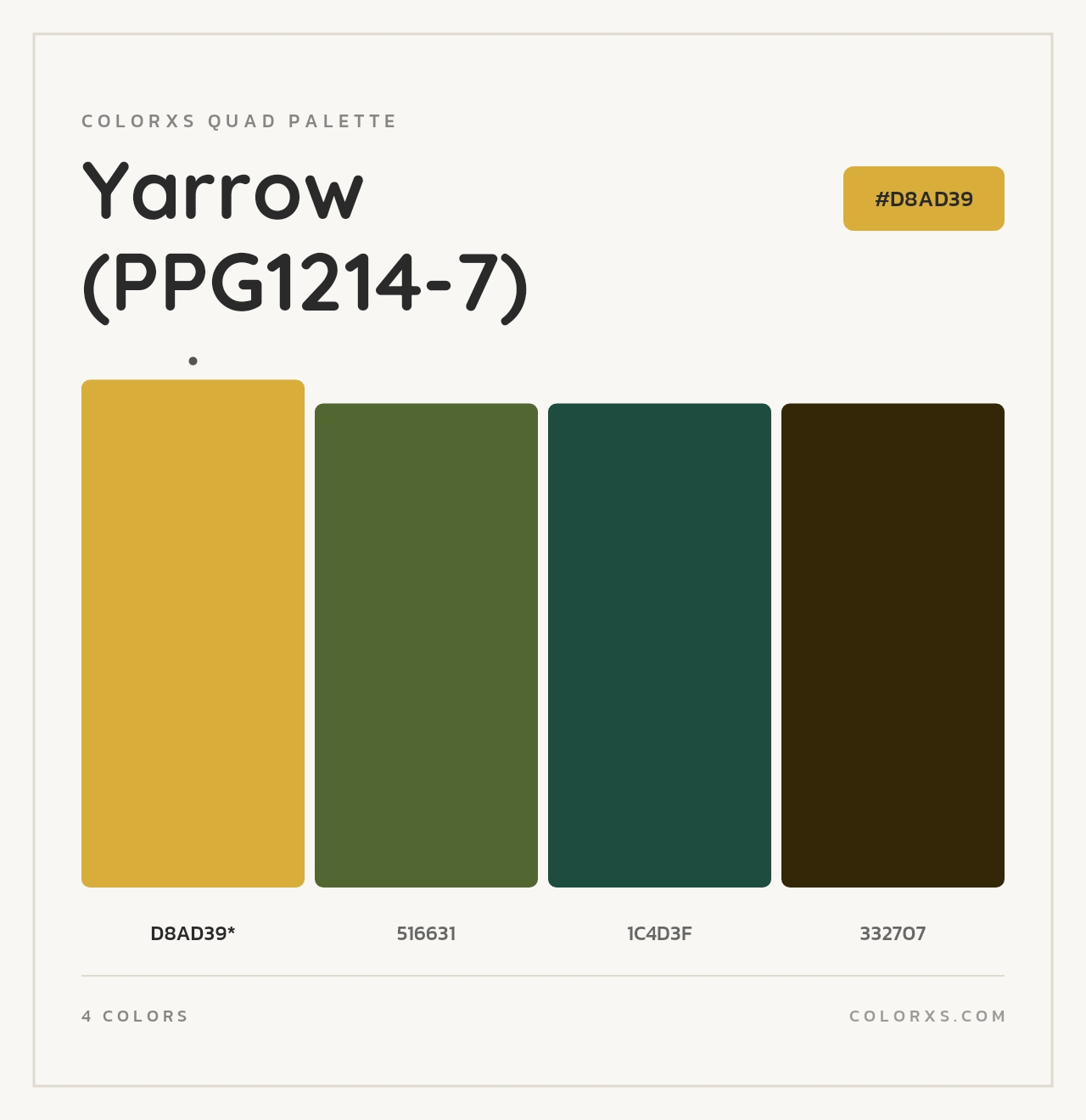Yarrow (PPG1214-7) - Colorxs Quad Palette
